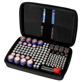 Battery Organizer Storage Box, Battery Case Bag with Tester BT-168, Waterproof Batteries Organizer Storage Case with Zipper