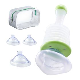 Choking Rescue Device, Portable Airway Clear Anti Choking Suction Device with 5 Multi-size Masks and 1 Storage Bag