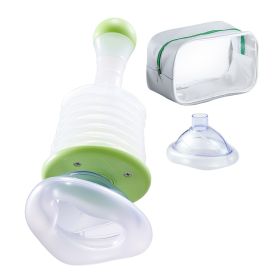 Choking Rescue Device, Portable Airway Clear Anti Choking Suction Device with 2 Multi-size Masks and 1 Storage Bag