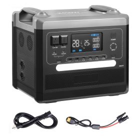Portable Power Station, 2400W 2160Wh Power Station Solar Generator with 10 Output Ports & Adjustable Input Power