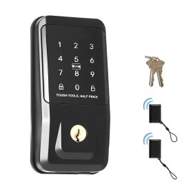 Keyless Entry Door Lock, Touchpad Electronic Deadbolt with IC Card, Customizable User Codes, Keyed Entry, Auto Lock, Anti-Peeking Password, Backl