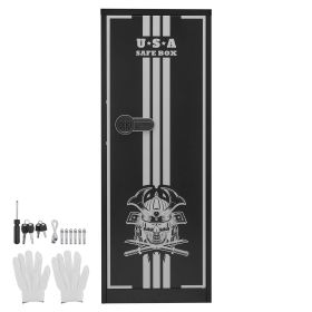 4 Gun Safe, Long Gun Cabinet for Rifles and Pistols, Quick Access Rifle Safe with 3 Ammo Slots and 2 Adjustable Racks