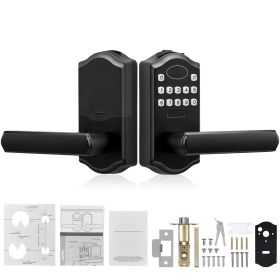 Keyless Entry Door Lock, Electronic Keypad Entry Lever, Password and Key Unlock Combination Door Lock