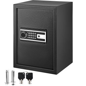 Safe Box, 2.1 CU.FT Fingerprint Safe Box for Money with 2 Keys & Digital Keypad, Q235 Steel Safe Box for Storing Cash, Jewelry, Pistols, Document