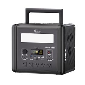 2000W Portable Power Station, 1536Wh LiFePO4 Battery Pack with 4000W Surge, AC Fast Charge,1.5H Full charged, LED Flashlight - Solar Generator fo (Output: 2000W Solar Generator)